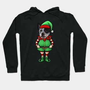 Australian Cattle Dog Christmas Elf Hoodie